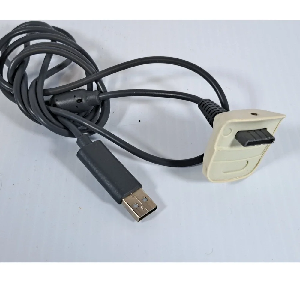 USB to Proprietary Multi-Pin XBOX 360 Adapter Cable Grey Off-White Retro‎ Gaming